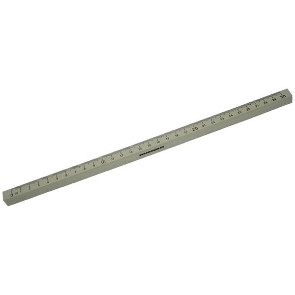 Vierkantmaßstab 30cm 1 Seite mit mm-Teilung