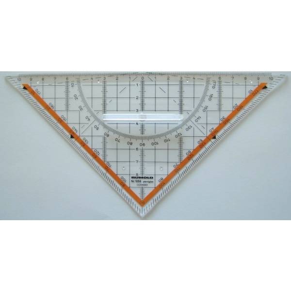 TZ-Dreieck 22,5cm Acryl transparent mit festem Griff