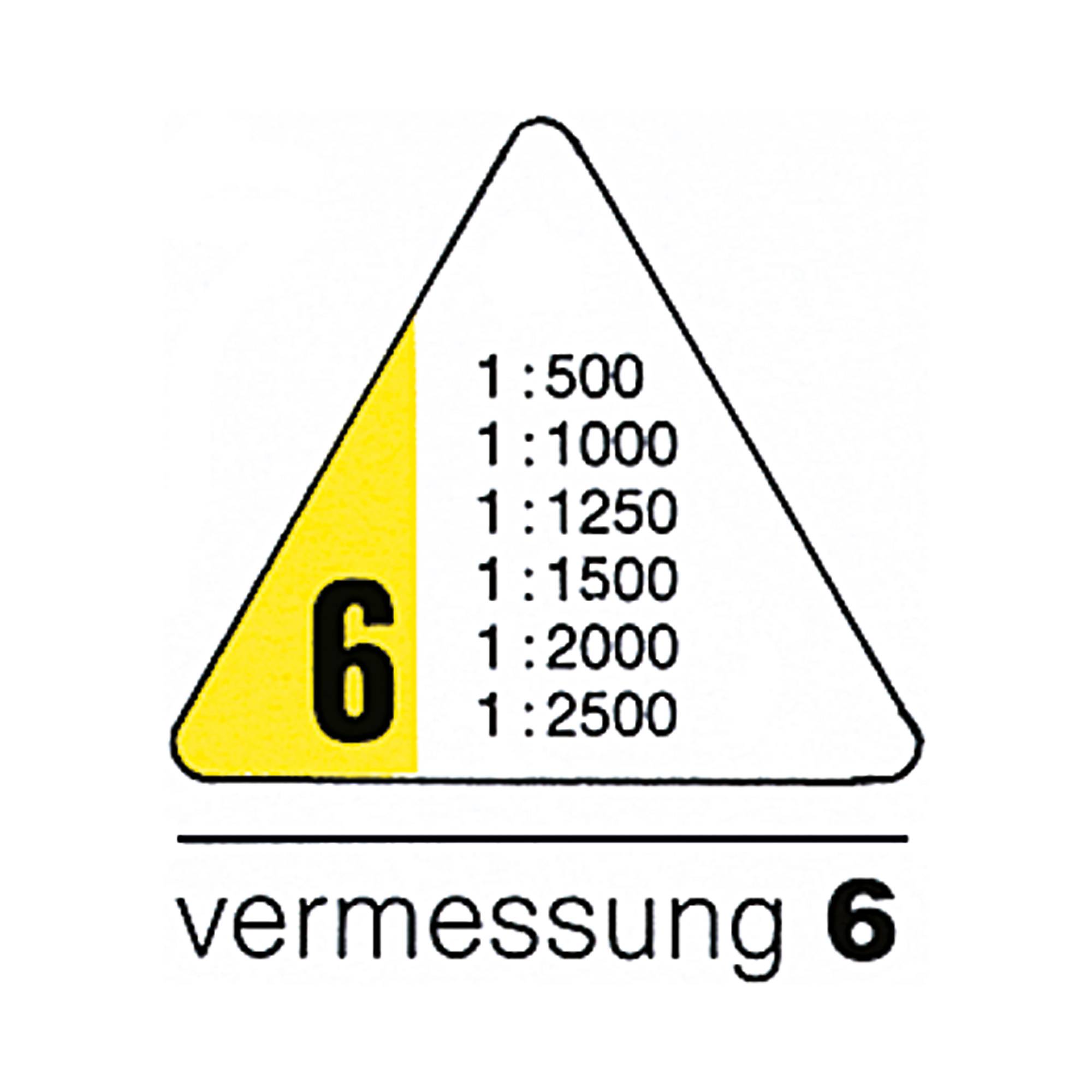 RUMOLD Dreikantmaßstab 150/6/30 Vermessung 6 30cm Kunststoff weiß