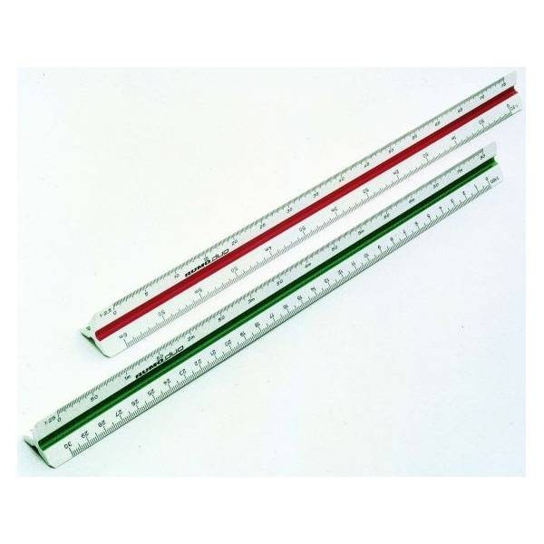 Dreikantmaßstab Duo 30cm Teilung architect 4 Kunststoff weiß