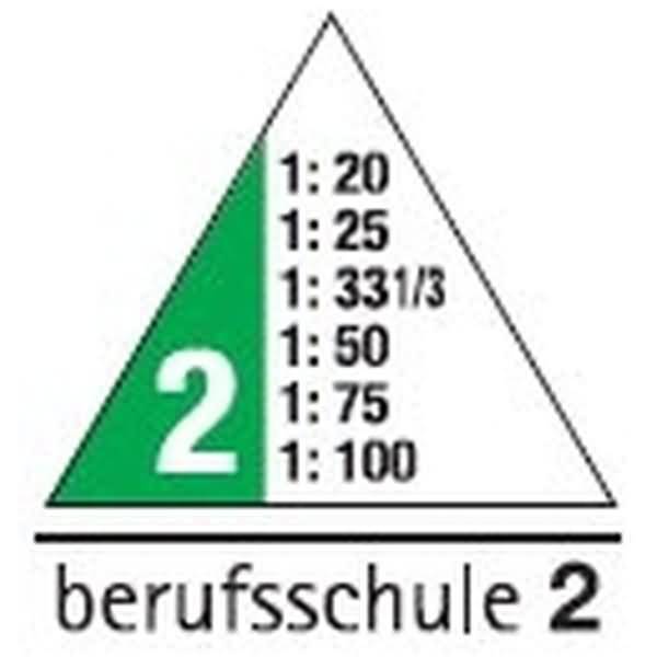 Dreikantmaßstab Duo 30cm Teilung Beruftsschule 2 Kunststoff weiß