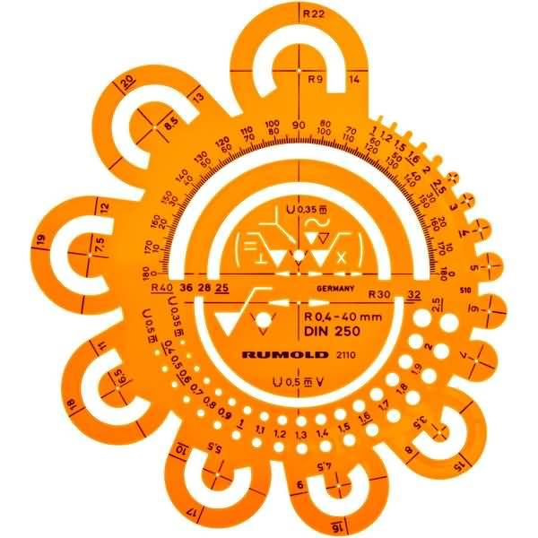 Abrundungsschablone nach DIN 250