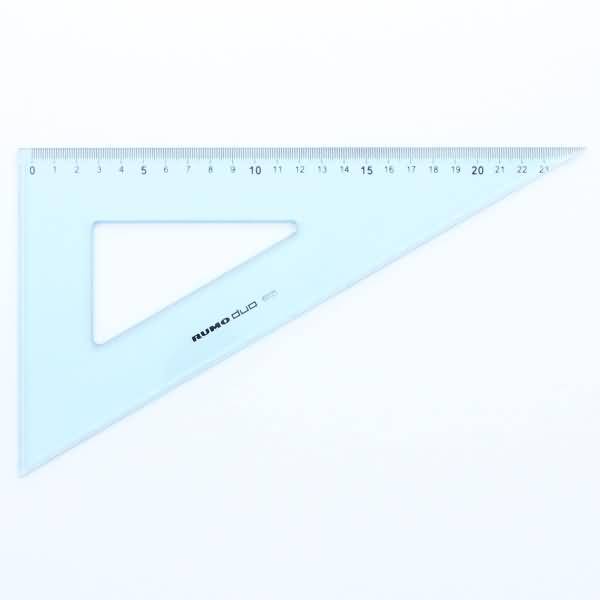 Schul-Zeichendreieck 25 cm 60 Grad Kunststoff rauchgetönt