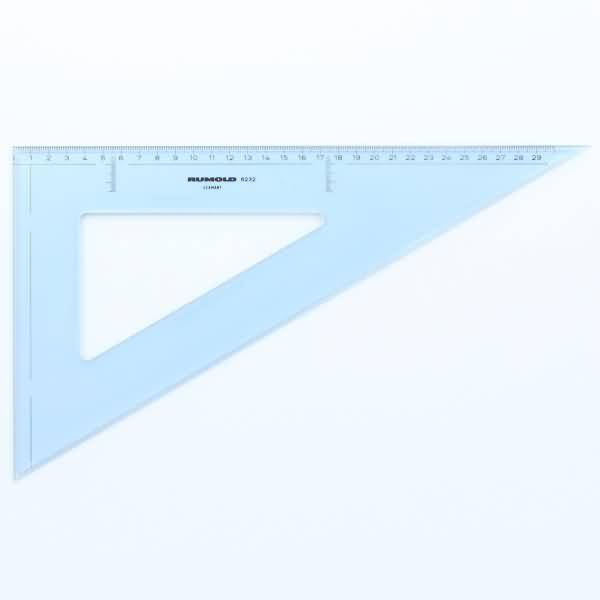 Zeichendreieck 60 Grad 32 cm Kunststoff transparent/getönt