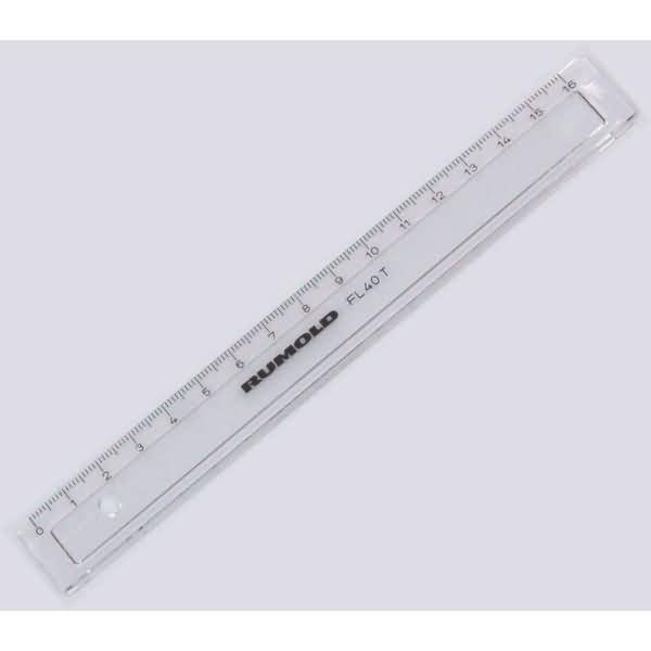 Schullineal 16 cm transparent
