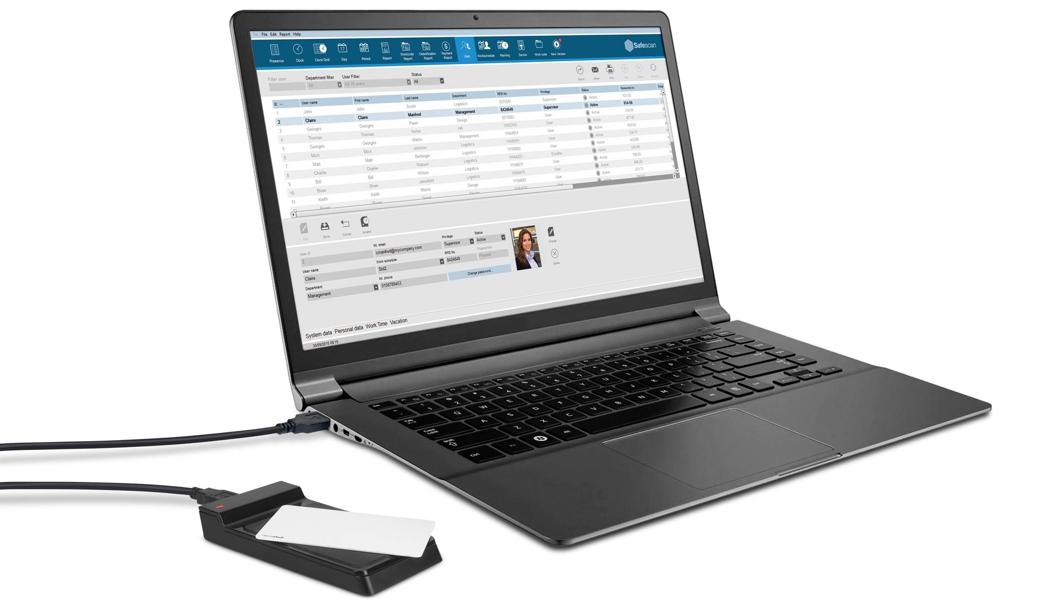 Safescan RF-150, 115 mm, 64 mm, 17 mm, 120 g