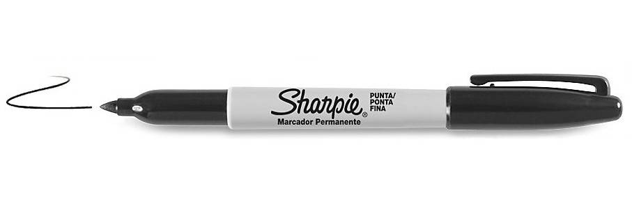 Sharpie Fine Point, Schwarz, Feine Spitze, Mehrfarben, Fein, Metall, Papier, Kunststoff, AP