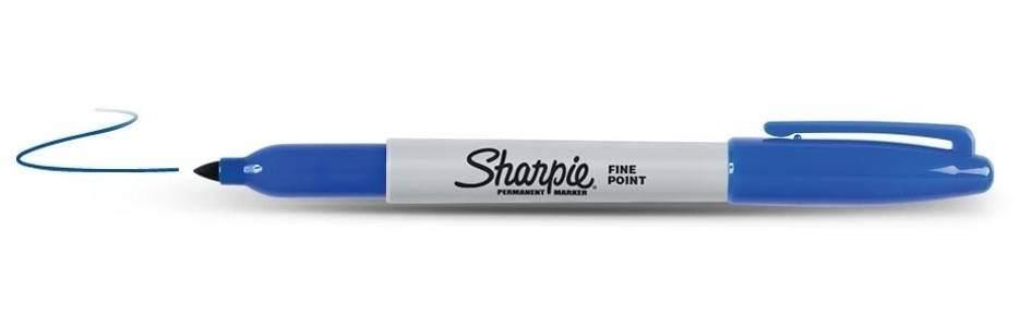 Sharpie Fine Point, Blau, Feine Spitze, Mehrfarben, Fein, Metall, Papier, Kunststoff