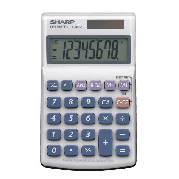 Sharp Elsi Mate EL-240SAB - Taschenrechner - 8 Stellen