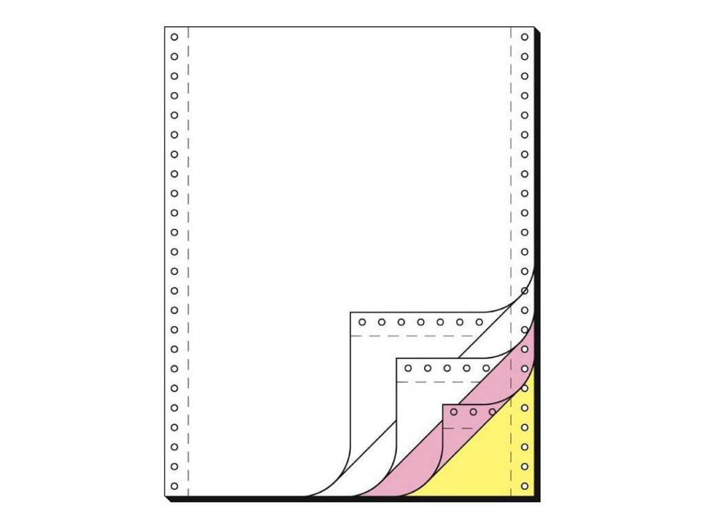 Sigel DIN-Computer paper - Perforiert - weiß, Gelb, pink