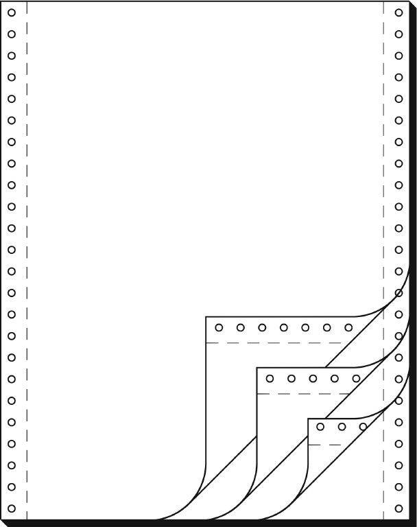 EDV-Papier 12 Zoll x 240mm 4-fach SD VE=500 Blatt