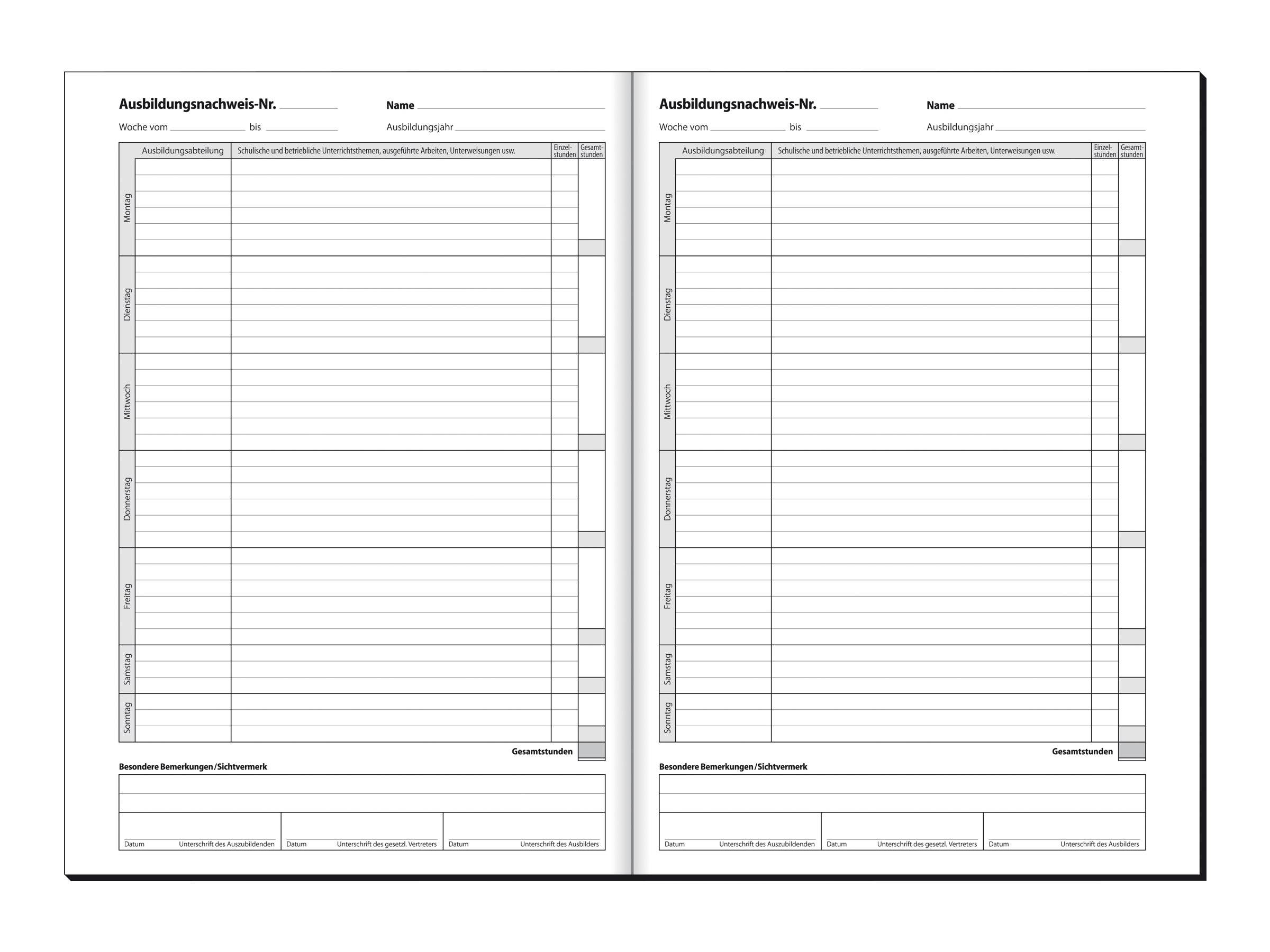 Sigel - Schulungszertifikat - 1 Woche pro Seite