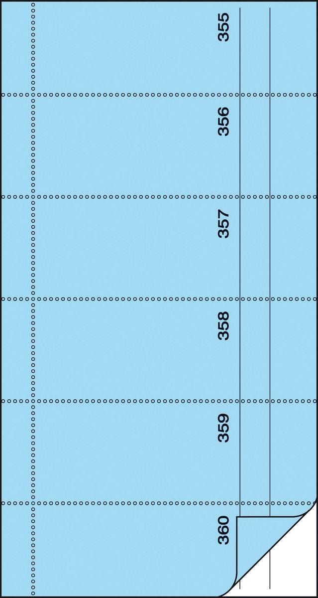 SIGEL Bonbuch, 360 Abrisse, hellblau, 105x200 mm, selbstdurchschreibend, 2 x 60 Blatt