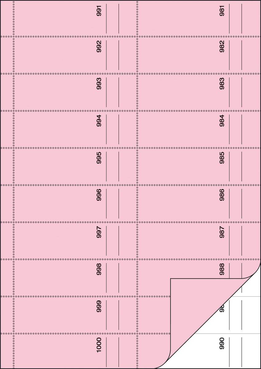 SIGEL Bonbuch, 1000 Abrisse, rosa, A4, mit Blaupapier, 2 x 50 Blatt