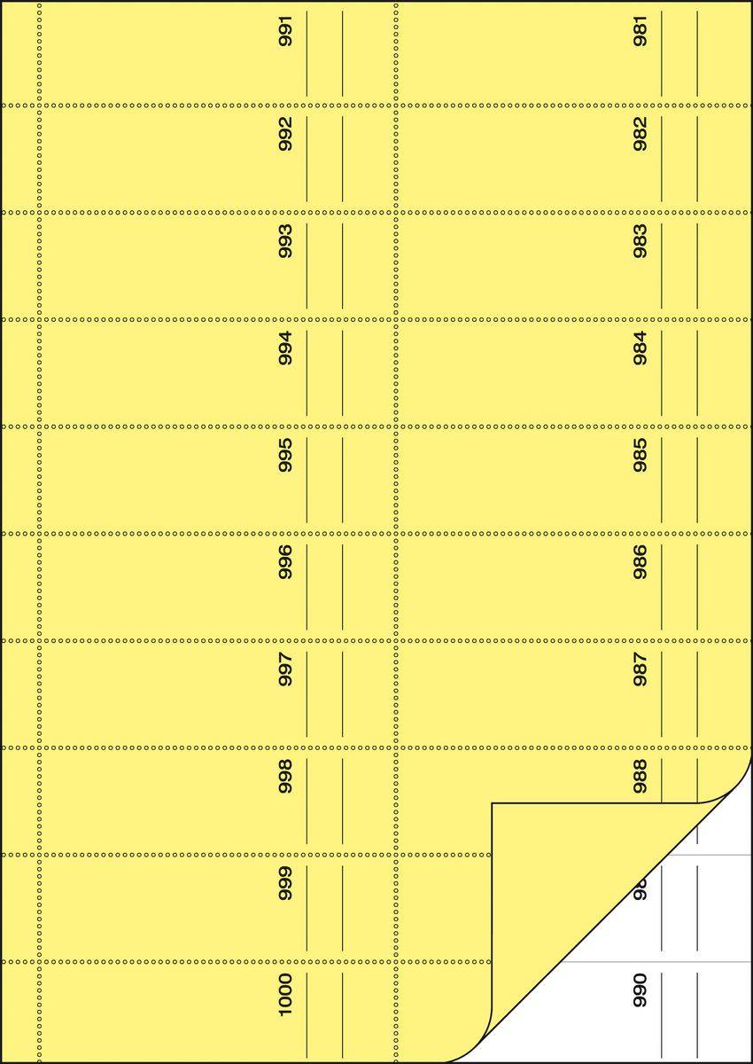 SIGEL Bonbuch, 1000 Abrisse, gelb, A4, mit Blaupapier, 2 x 50 Blatt