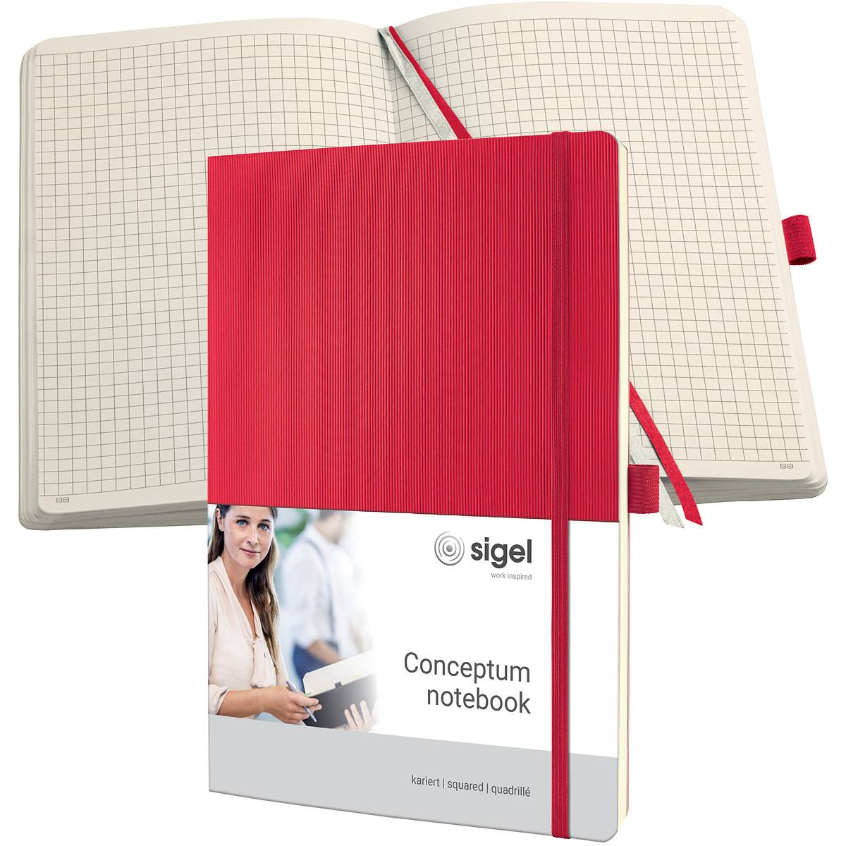 Sigel Conceptum, Rot, A4, 194 Blätter, 80 g/m², Softcover, Universal