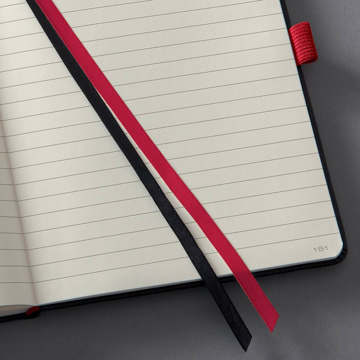 SIGEL Notizbuch Conceptum, Red Edition, Hardcover, ca. A5, liniert, schwarz/rot, 194 S.