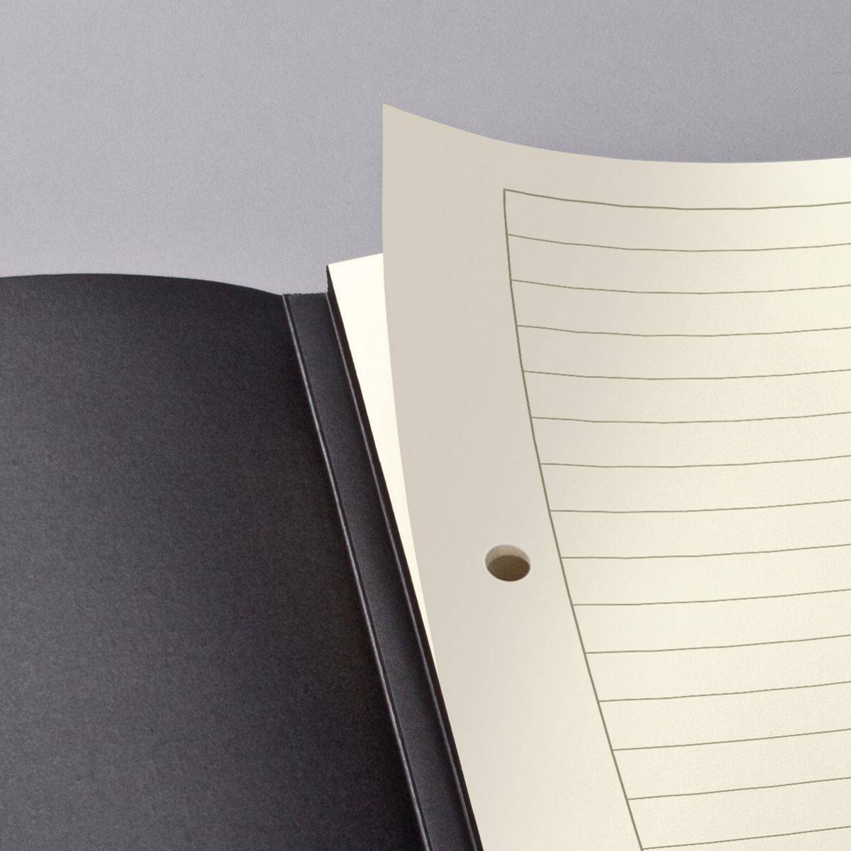 Sigel CONCEPTUM, Schwarz, A5, 120 Blätter, 80 g/m², Liniertes Papier, Universal