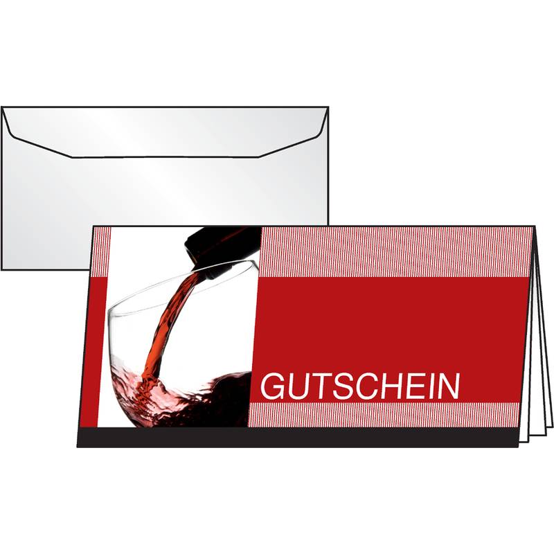 sigel Gutscheinkarte "Vino Rosso", DIN lang