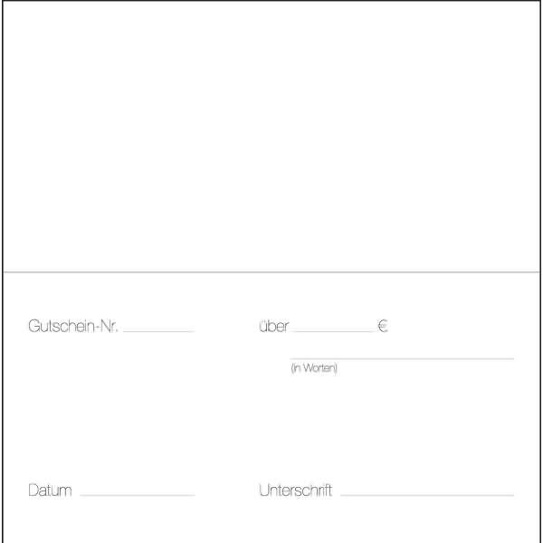 Gutschein-Karte DIN lang 220g/qm Grip inkl. transparente Umschläge VE=10 Stück