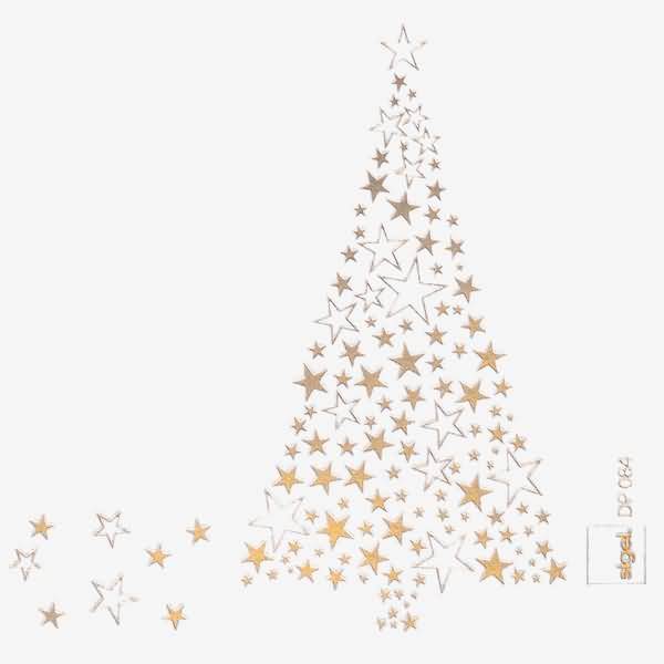 Designpapier WeihnachtenA4 90g VE=100 Blatt Golden Tree Goldprägung
