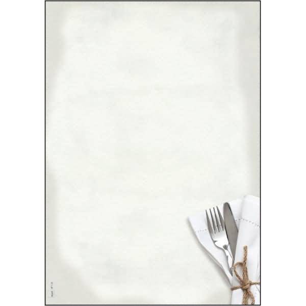 Designpapier Menü Speisen A4 90g/qm VE=50 Blatt