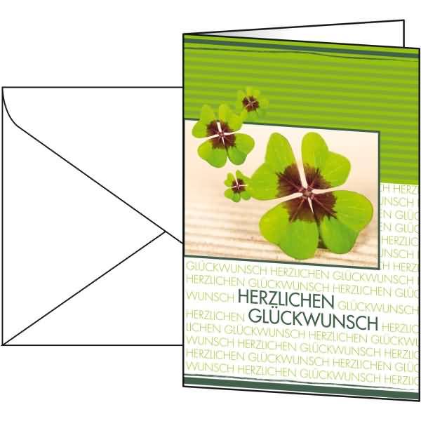 Faltkarte Fortune 115x170mm 220g/qm VE=10 Stück incl. Umschläge