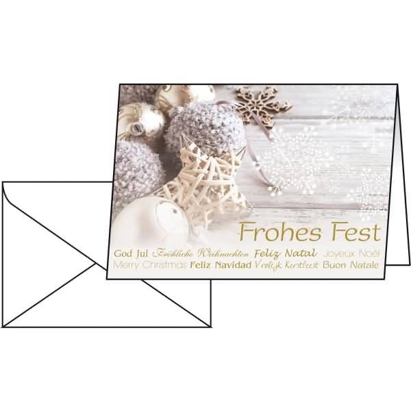 Weihnachts-Karte A6 (A5) 220g 25+VE=25 Stück Christmas Feeling