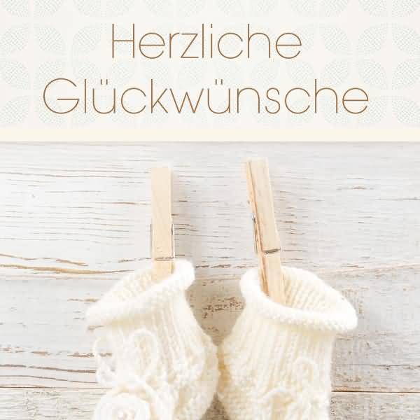 Glückwunschkarte 115x170mm 220g VE=10 Stück Baby inkl. Umschläge