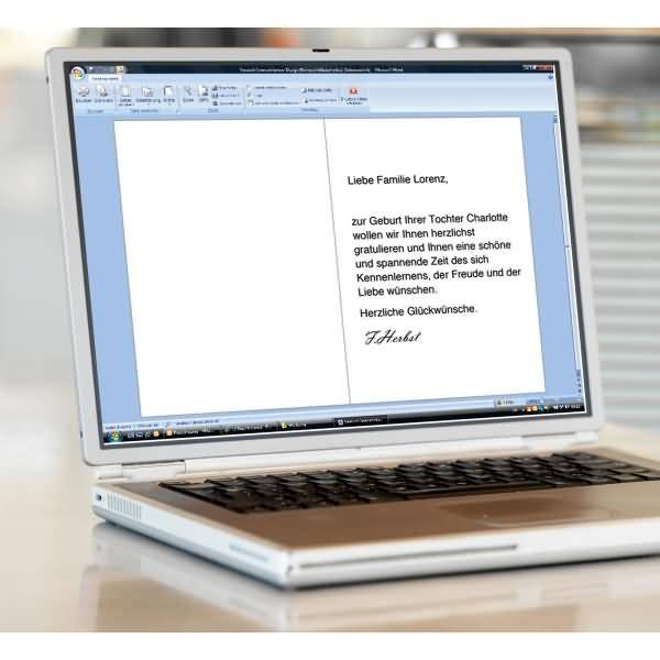 Glückwunschkarte 115x170mm 220g VE=10 Stück Baby inkl. Umschläge