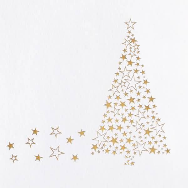 Briefumschläge Weihnachten DIN lang 90g 50 Stück Golden Tree Goldprägung