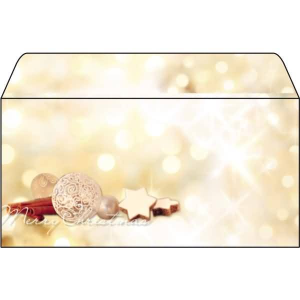 Briefumschläge Weihnachten Zimtsterne DINlang 90g/qm VE=25 Stück