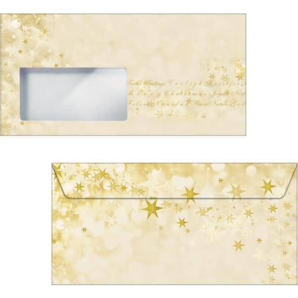 Briefumschläge Weihnachten DIN lang 90g 50 Stück Christmas Glow