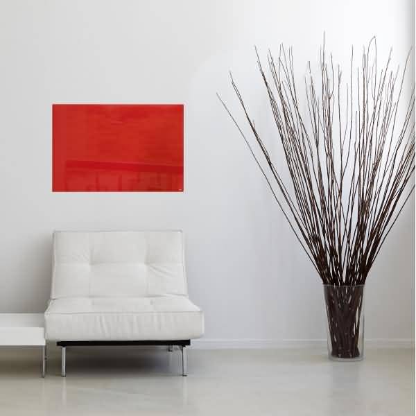 Magnetboard Glas artverum rot 60x40cm