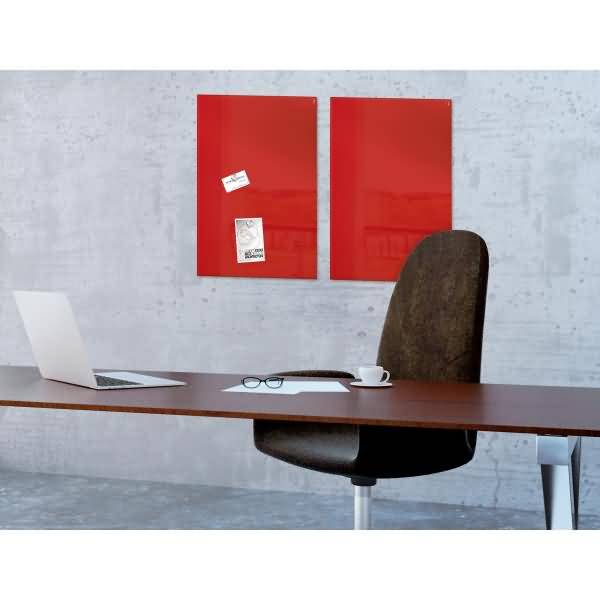 Magnetboard Glas artverum rot 60x40cm