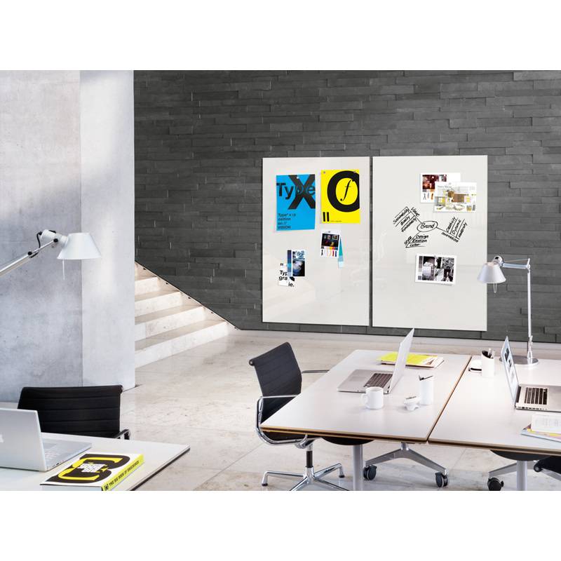 Glas-Magnetboard artverum 180x120cm weiß