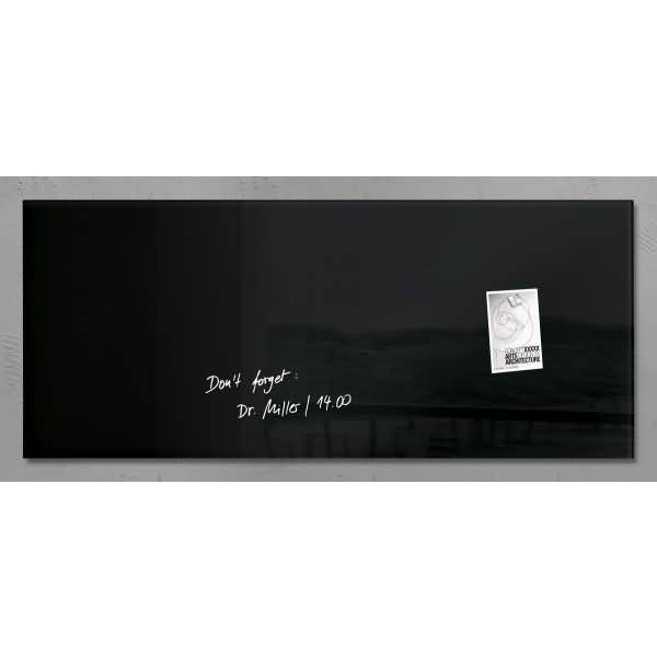 Magnetboard Glas artverum 135x55cm schwarz