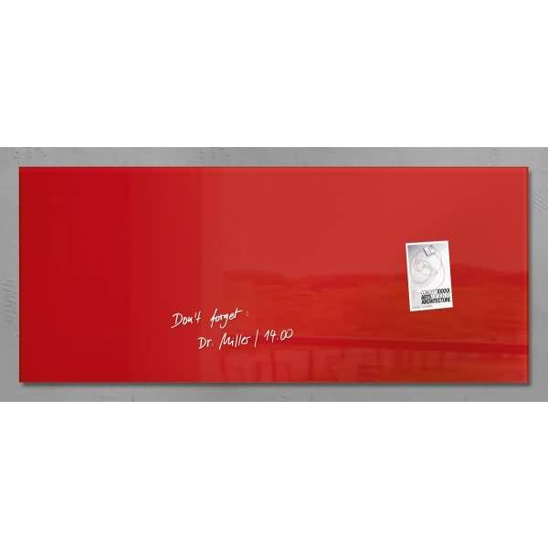 Magnetboard Glas artverum 135x55cm rot