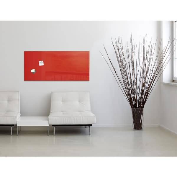 Magnetboard Glas artverum 135x55cm rot