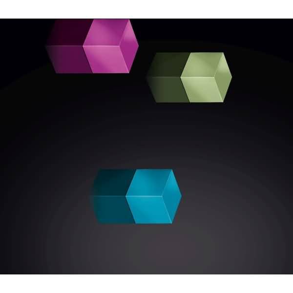 SuperDym-Magnet C5 Cube-Design türkis/pink/hellgrün 11x11x11mm VE=3 Stück