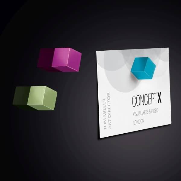 SuperDym-Magnet C5 Cube-Design türkis/pink/hellgrün 11x11x11mm VE=3 Stück