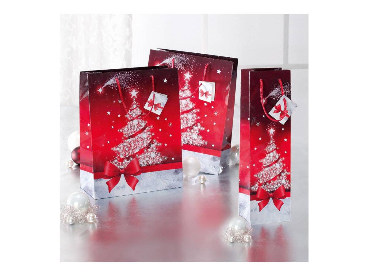 Sigel Christmas small - Geschenketüte - 17 cm x 9 cm x 23 cm
