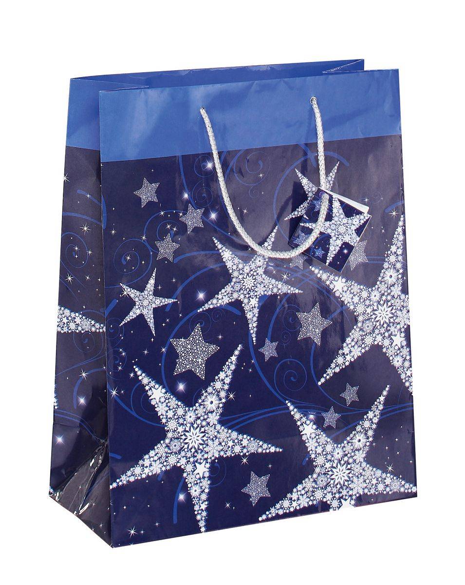 SIGEL Geschenktasche groß, Shining Stars, 260x330x120 mm, 1 Tasche