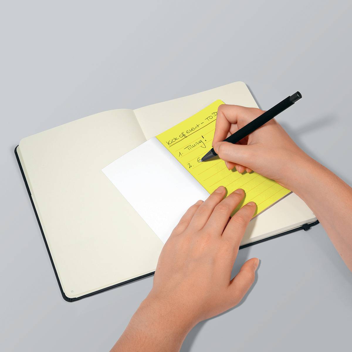 SIGEL Tab Marker Notes, Papier, mit großem Notizfeld, 3 Farben, gelb, pink, grün, 98x148 mm, 42 BL