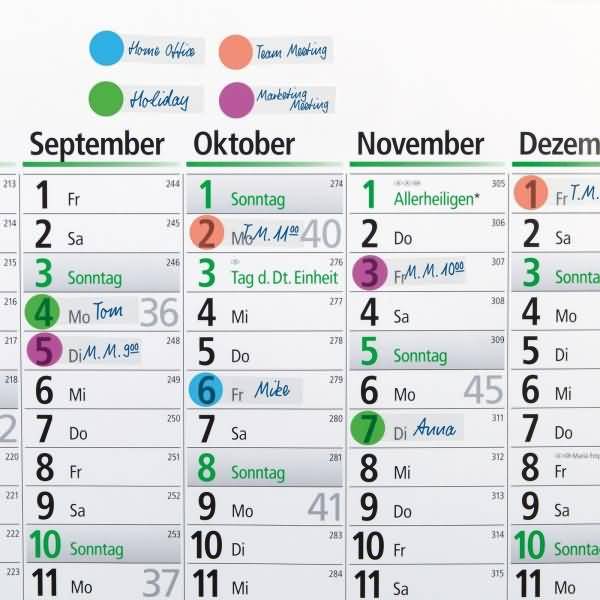 Klebepunkte Folie 50x75mm 5-farbig BE=200 Blatt