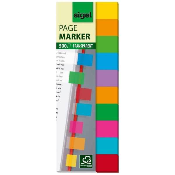 Haftmarker Folie Multicolor 44x125mm 10-farbig 500 Blatt