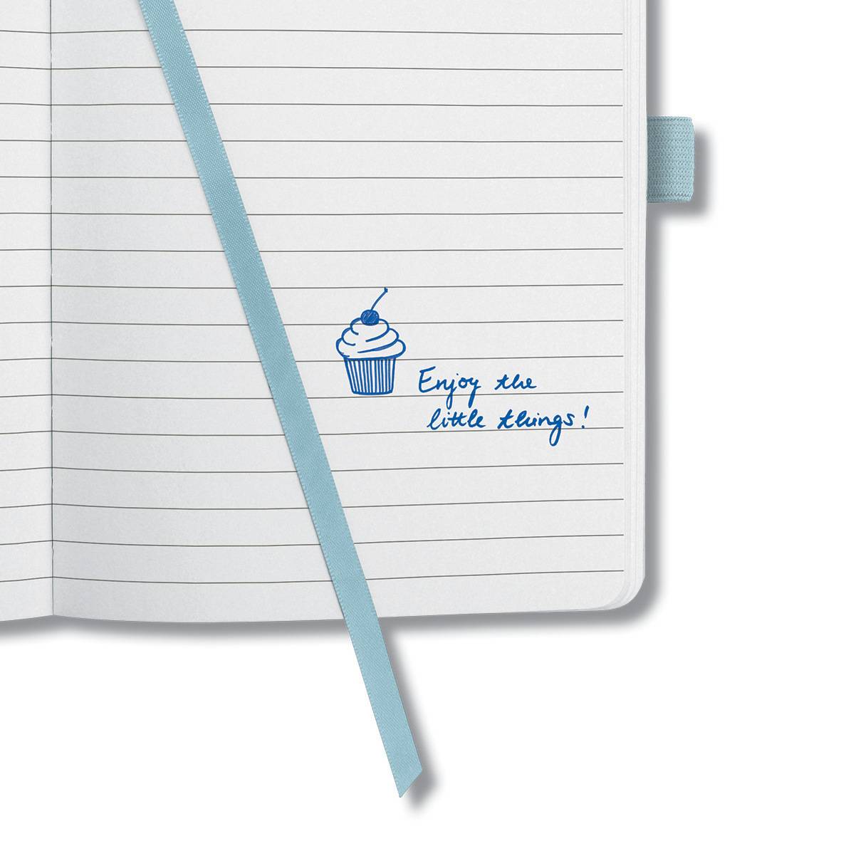 SIGEL Notizbuch Jolie®, Hardcover, ca. A6, liniert, himmelblau, 174 S.