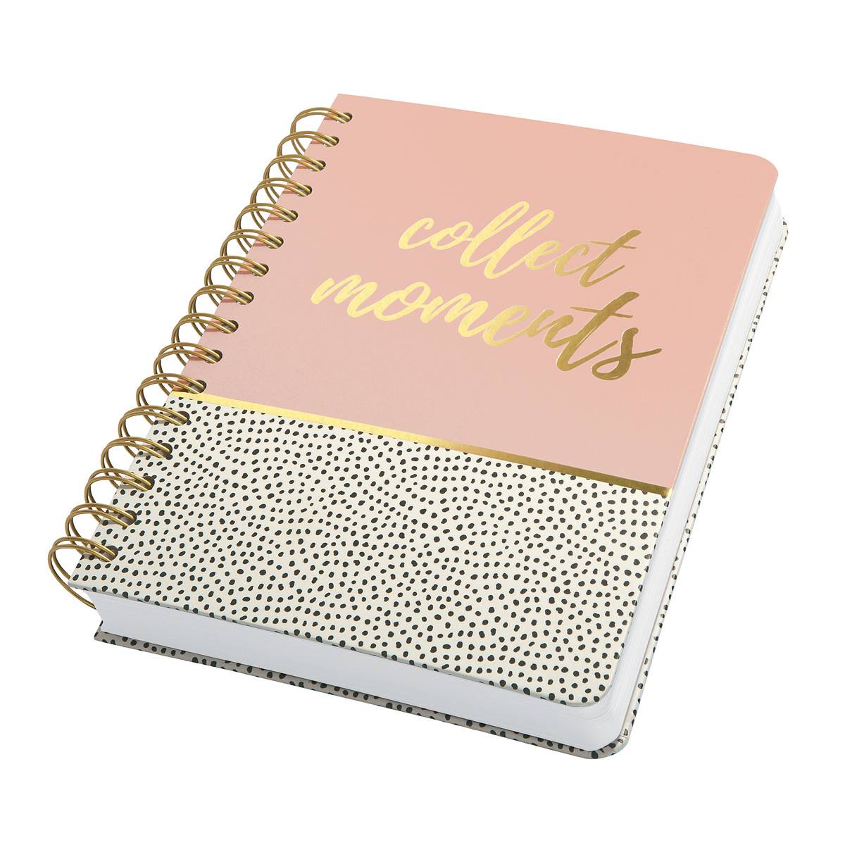 SIGEL Spiral-Notizbuch Jolie®, Hardcover, ca. A5, dotted, weiß/schwarz/rose, 240 S.