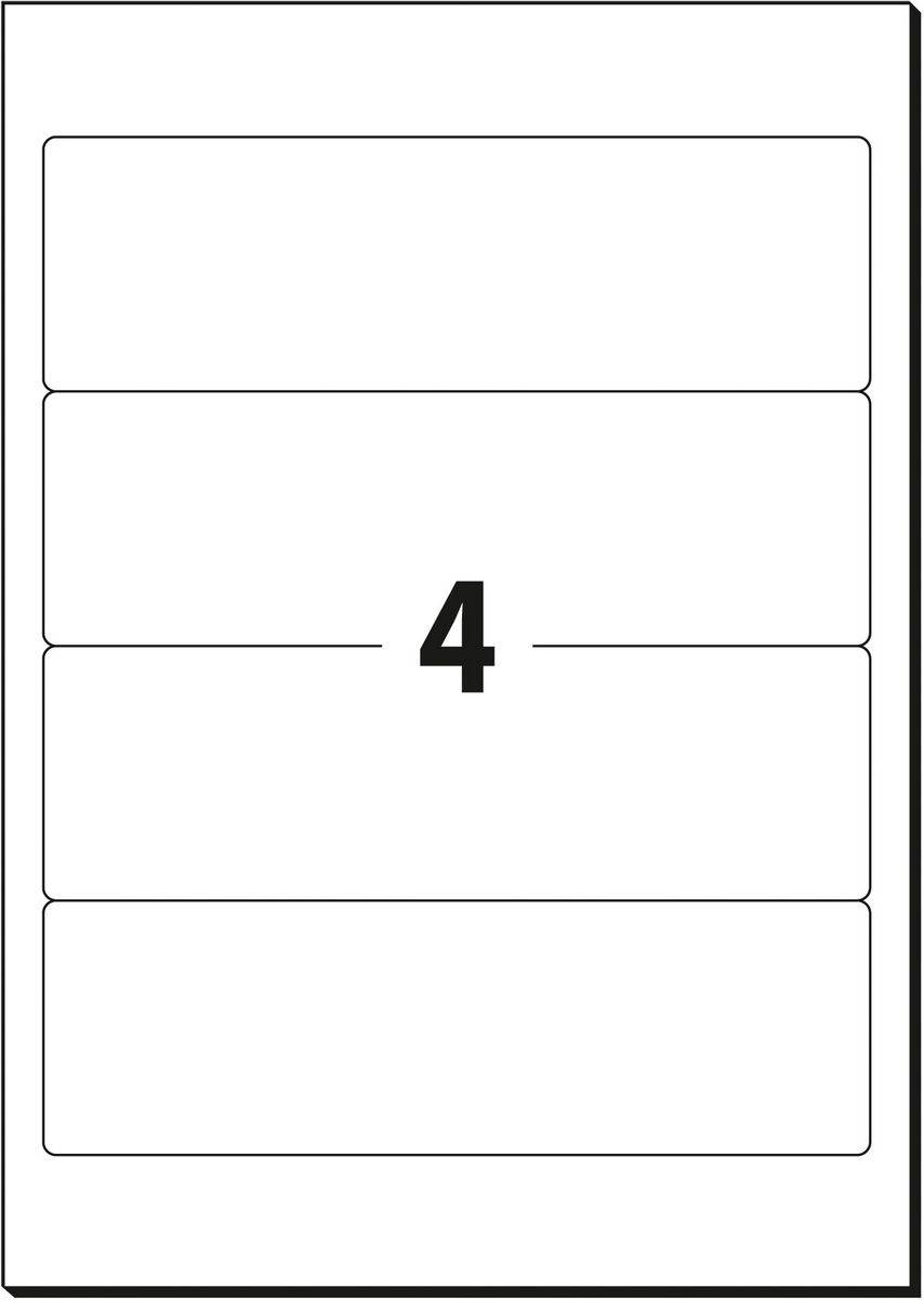 SIGEL Ordner-Etiketten, für breite Ordner, kurz, z.B. Elba, Esselte, Herlitz, 192 x 59 mm, weiß, blickdicht, 100 Etiketten