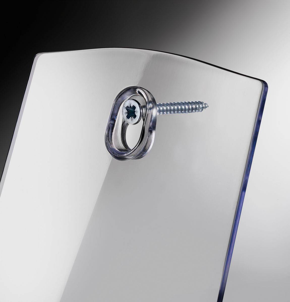 SIGEL Tisch-Prospekthalter Acrylic, 3 Fächer, Fülltiefe 30 mm, mit Rutschstopp, DIN lang & A6, 1 ST